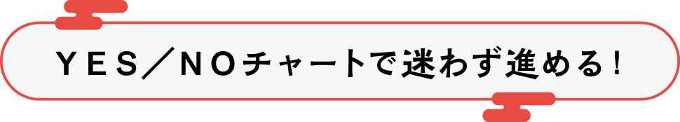 ＹＥＳ／ＮＯチャートで迷わず進める！